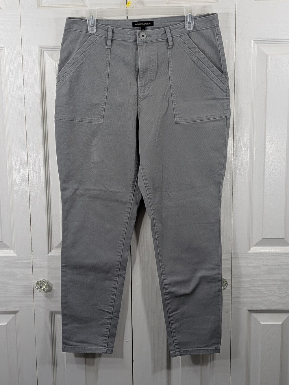 Banana Republic: Women's Straight Leg Chino Pants - Size 12 - Gray